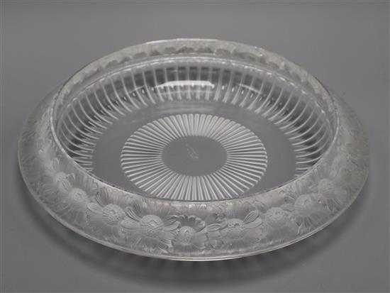 A circular Lalique bowl, signed